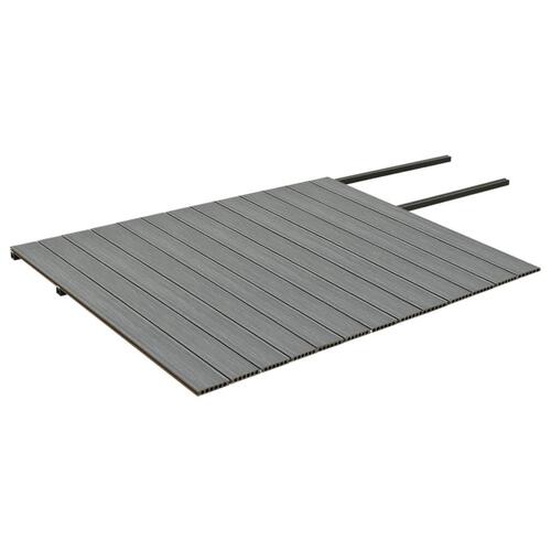 Terrassebrædder med tilbehør WPC 26 m² 2,2 m brun og grå