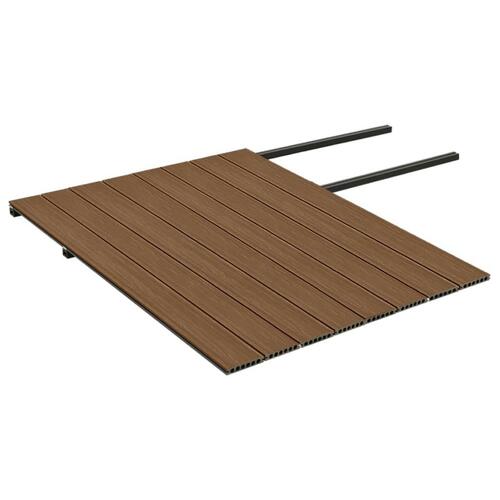 Terrassebrædder med tilbehør WPC 20 m² 4 m brun og grå