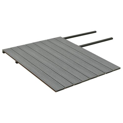 Terrassebrædder med tilbehør WPC 20 m² 4 m brun og grå