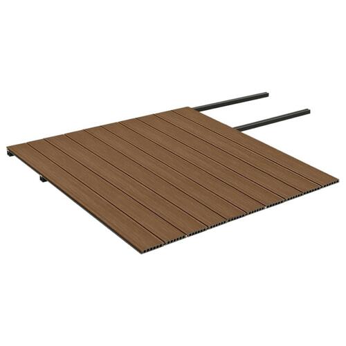 Terrassebrædder med tilbehør WPC 25 m² 4 m brun og grå