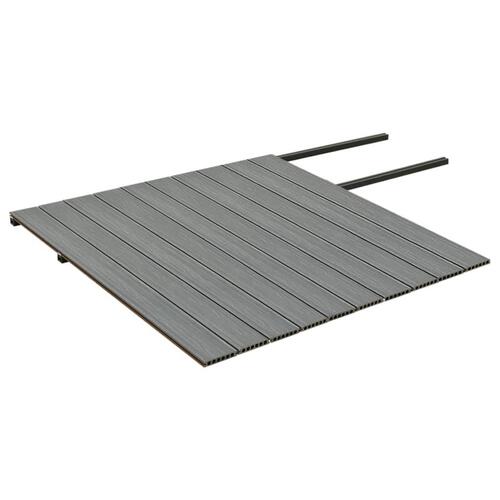 Terrassebrædder med tilbehør WPC 25 m² 4 m brun og grå