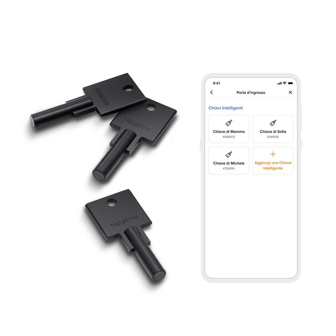 Netatmo NDL-K3U - smarte nøgler til smartlås, sæt med 3 billede