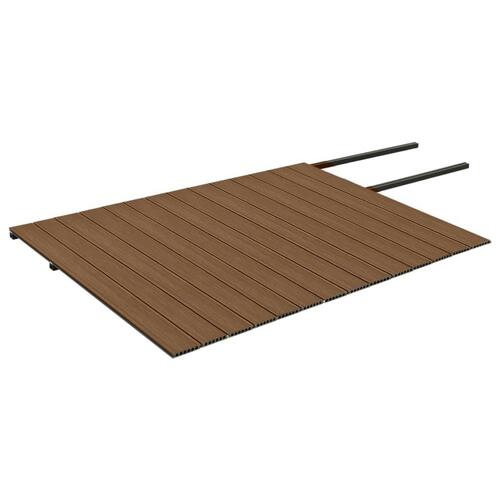 Terrassebrædder med tilbehør WPC 35 m² 4 m brun og grå