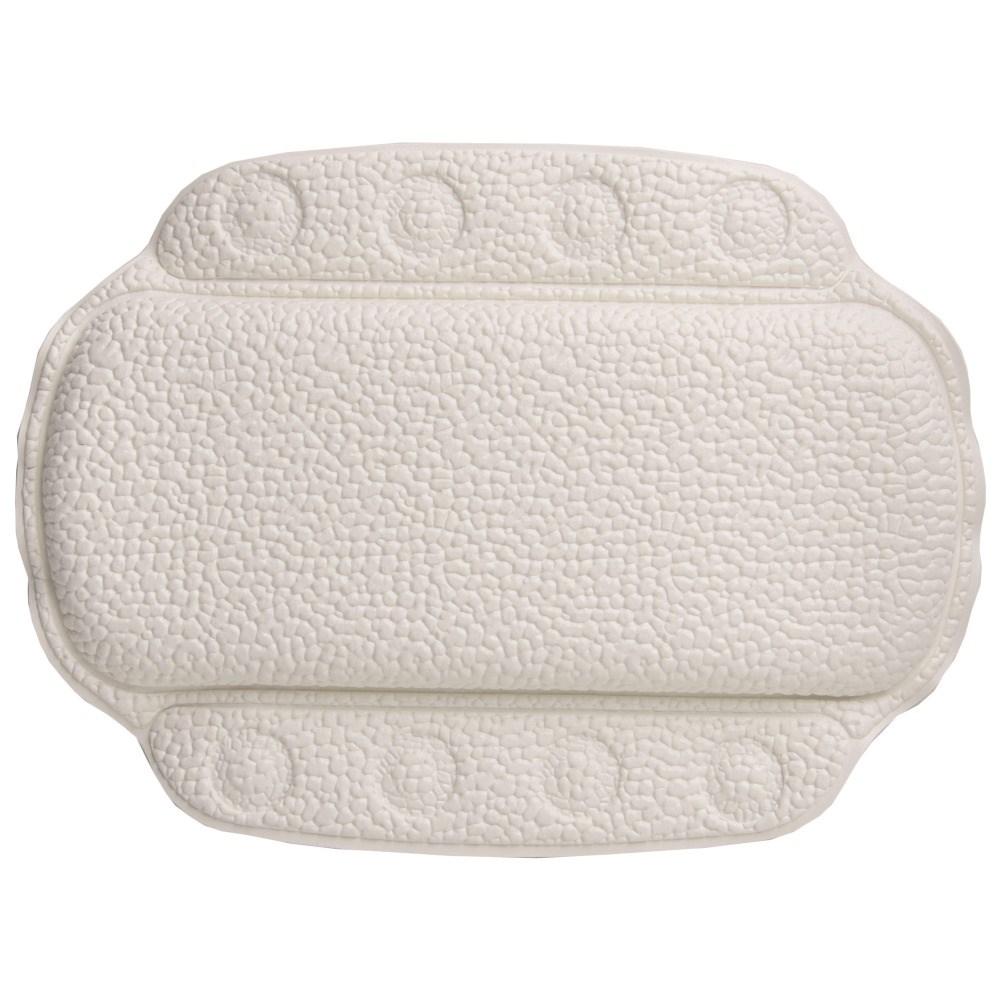 SUNDO badekarspude med sugekopper – hvid PVC, 32 × 23 cm billede