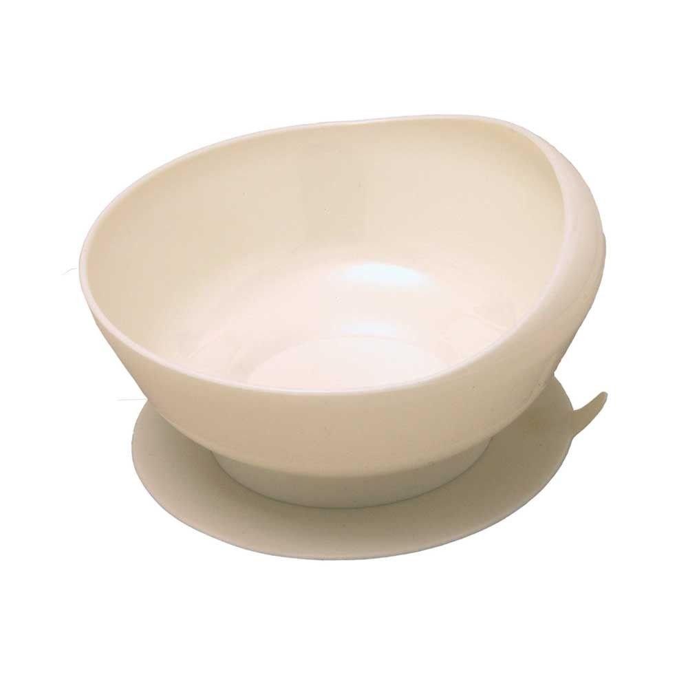 SUNDO skål med sugefod - rund 15 cm, beige (ABS) billede