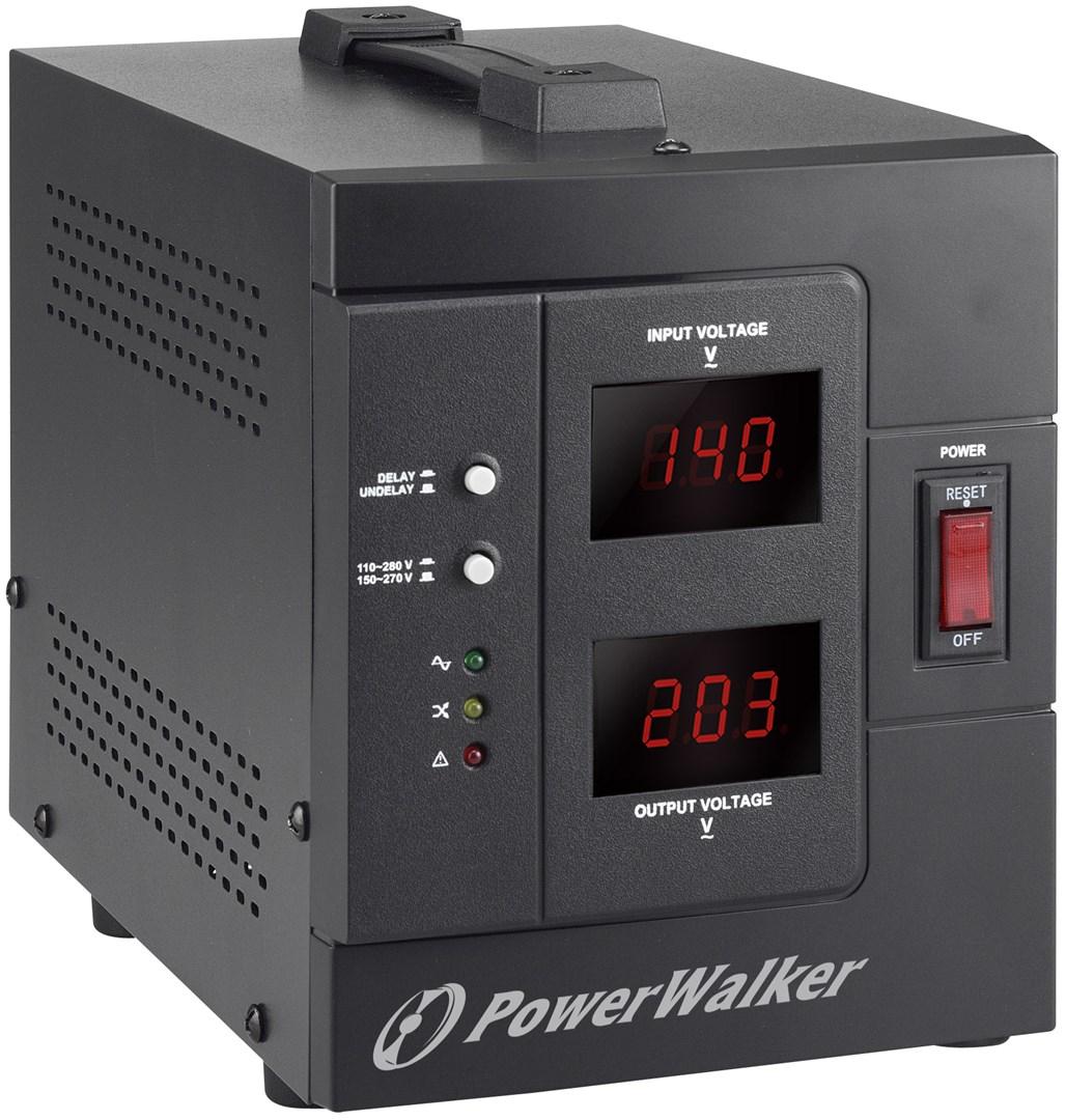 Spændingsstabilisator PowerWalker AVR 2000 SIV FR - 2 udtag, 110-280 V, sort billede