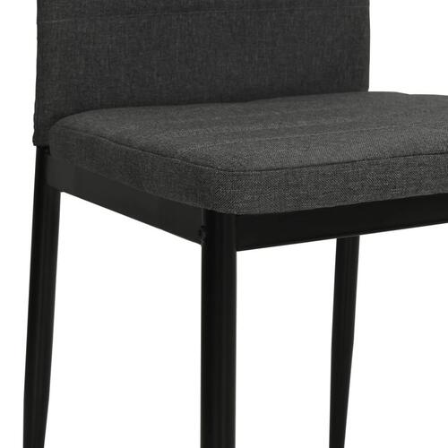 Spisebordsstole 6 stk. stof mørkegrå