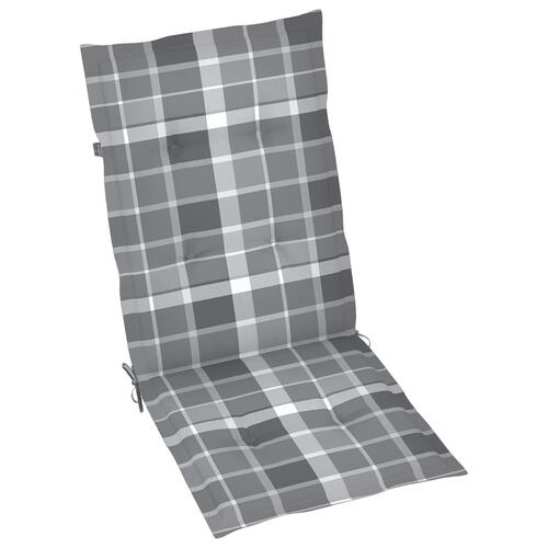 Stolehynder m. høj ryg 6 stk. 120x50x3 cm stof gråternet