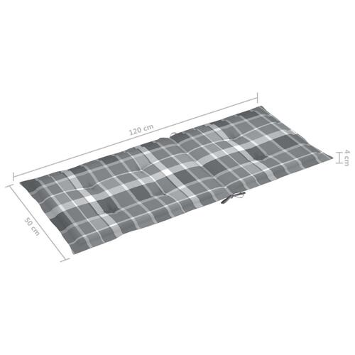Stolehynder m. høj ryg 6 stk. 120x50x3 cm stof gråternet