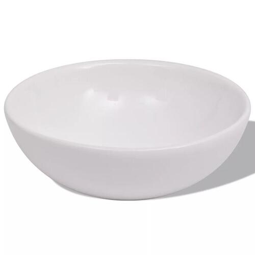 Sæt med badeværelsesmøbler m/håndvask + vandhane 4 dele beige