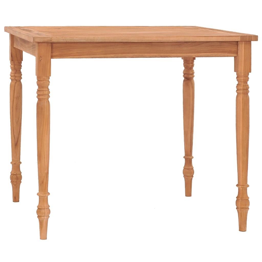 Batavia-bord 85x85x75 cm massivt teaktræ