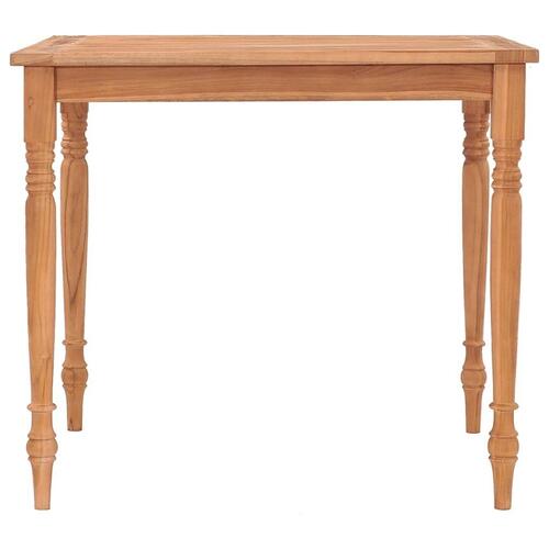 Batavia-bord 85x85x75 cm massivt teaktræ