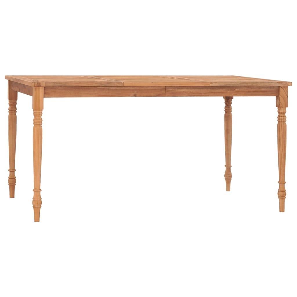 Batavia-bord 150x90x75 cm massivt teaktræ