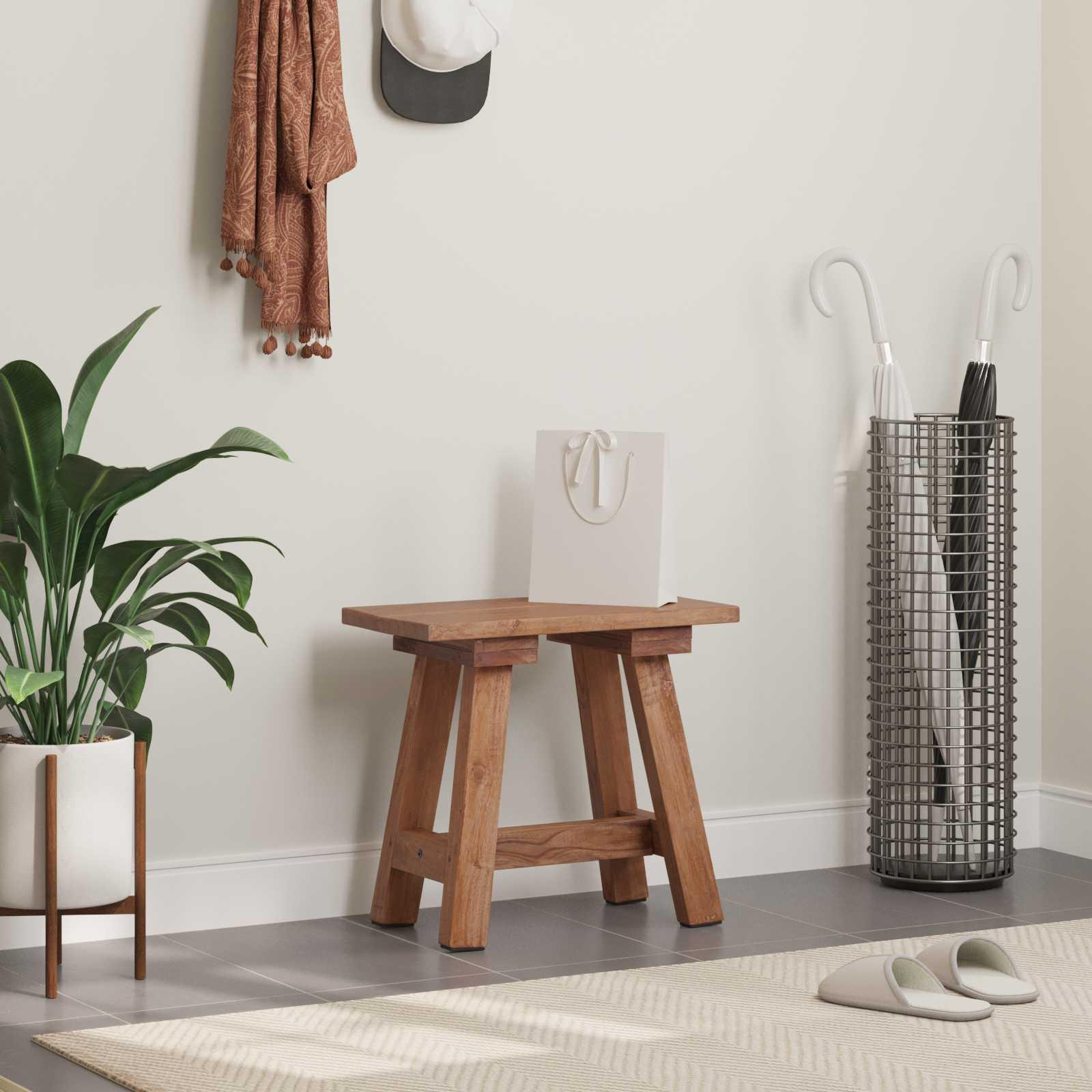 Bænk Naturfarvet 50 x 26 x 45 cm Mahogni Træ billede