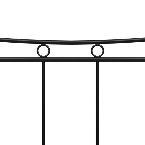 Sengestel 160x200 cm metal og krydsfinér sort