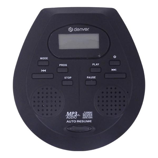 Denver DMP-395B bærbar CD-afspiller - auto resume & anti-shock, sort