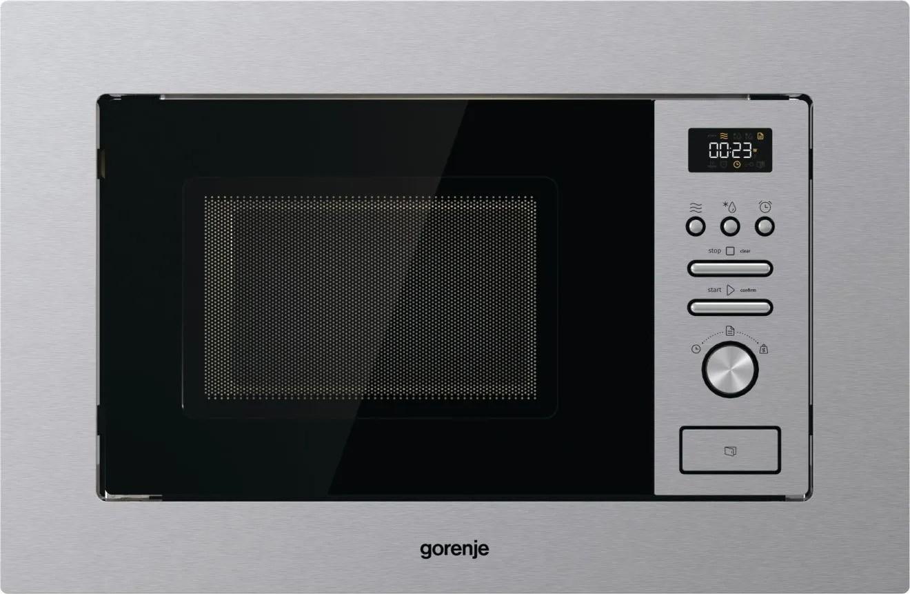 Gorenje BM201AG1X indbygget mikrobølgeovn med grill - rustfrit stål, 20 l, 800 W
