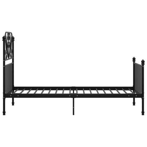 Sengestel 90x200 cm metal sort