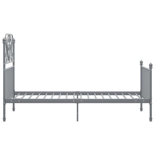 Sengestel 90x200 cm metal grå