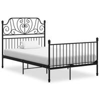 Sengestel 120x200 cm metal sort