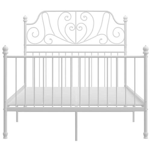 Sengestel 120x200 cm metal hvid
