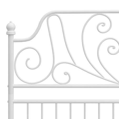 Sengestel 120x200 cm metal hvid