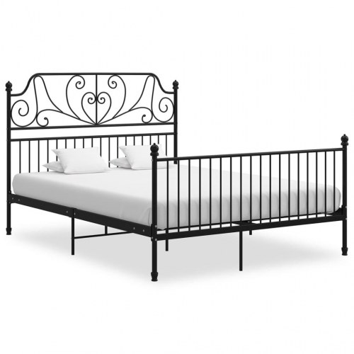 Sengeramme 140x200 cm i metal - sort