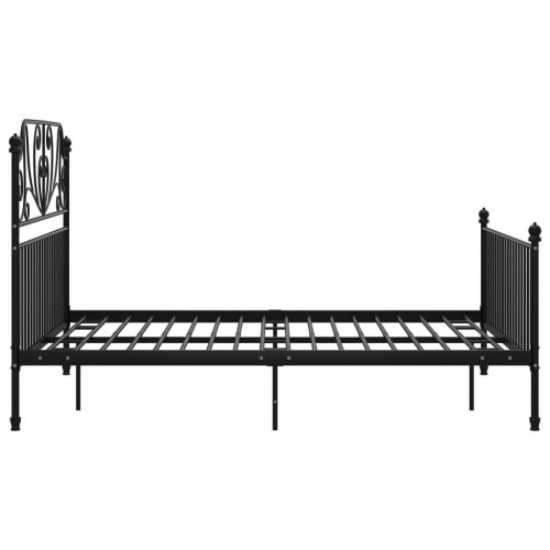Sengeramme 140x200 cm i metal - sort