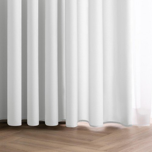 RESTILO CARLI mørklægningsgardin – hvid, glat, bånd, 200×250 cm