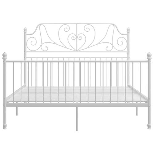 Sengestel 140x200 cm metal hvid