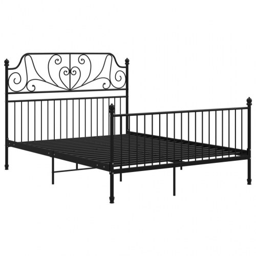 Sengestel i metal 160×200 cm - sort dobbeltseng