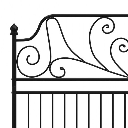 Sengestel i metal 160×200 cm - sort dobbeltseng