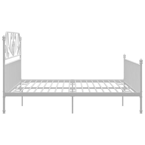 Sengestel 180x200 cm metal hvid