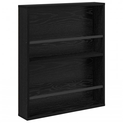 Magasin Rack med hylde Sort eg 60 x 12 x 70 cm Konstrueret træ