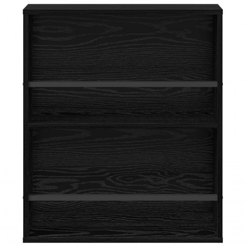 Magasin Rack med hylde Sort eg 60 x 12 x 70 cm Konstrueret træ