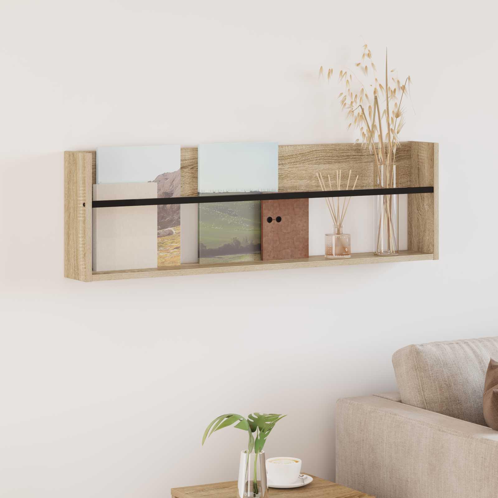 Magasin Rack Sonoma eg 100 x 12 x 30 cm Konstrueret træ billede