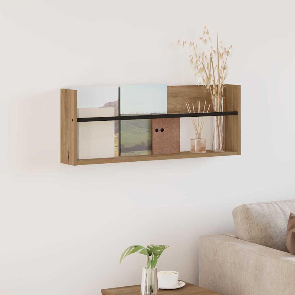 Magasin Rack Artisan Egetræ 80 x 12 x 30 cm Konstrueret træ billede