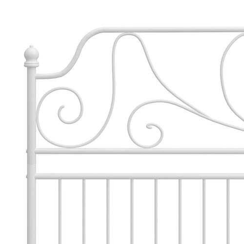 Sengestel 200x200 cm metal hvid
