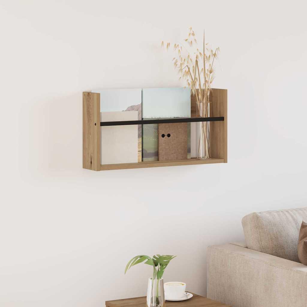 Magasin Rack Artisan Egetræ 60 x 12 x 30 cm Konstrueret træ billede