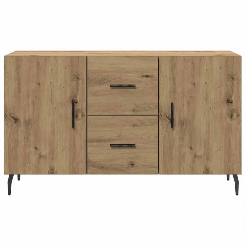 Skænk med 2 låger og 2 skuffer - egetræ, 100 x 36 x 60 cm