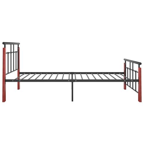 Sengestel 90x200 cm massivt egetræ og metal