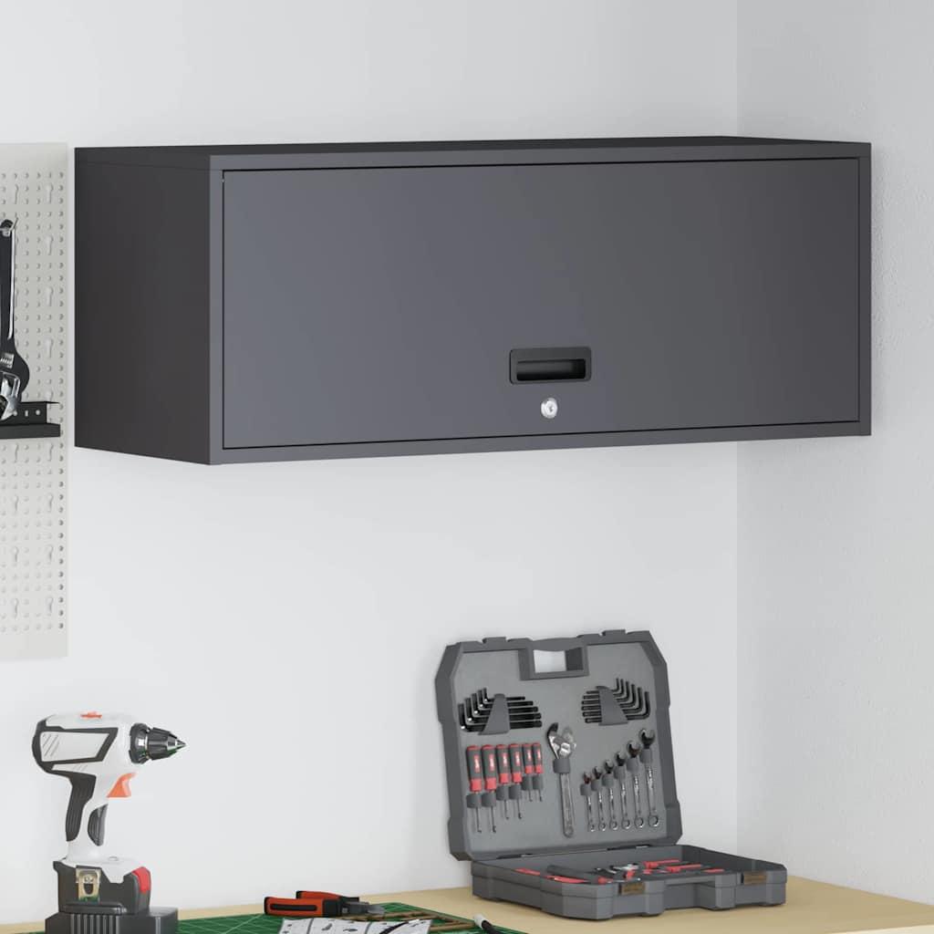 Vægbeslag til Garage Sort 90 x 33 x 35 cm Pulverlakeret stål billede