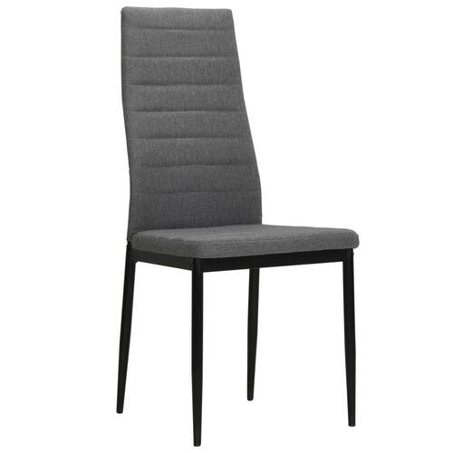 Spisebordsstole 6 stk. stof lysegrå