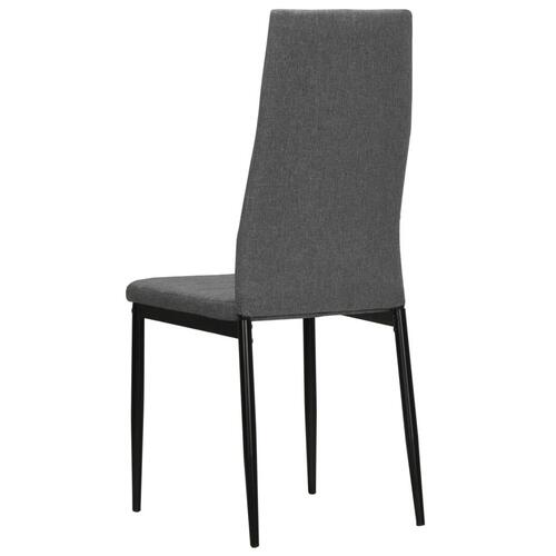 Spisebordsstole 6 stk. stof lysegrå