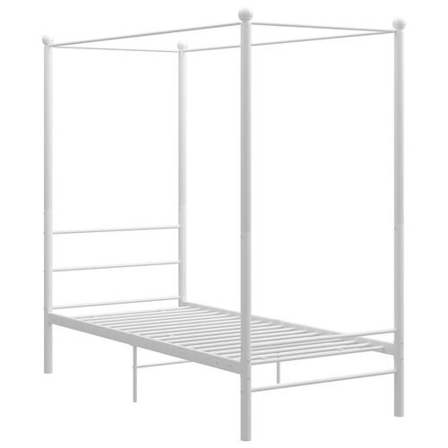Sengestel til himmelseng 90x200 cm metal hvid