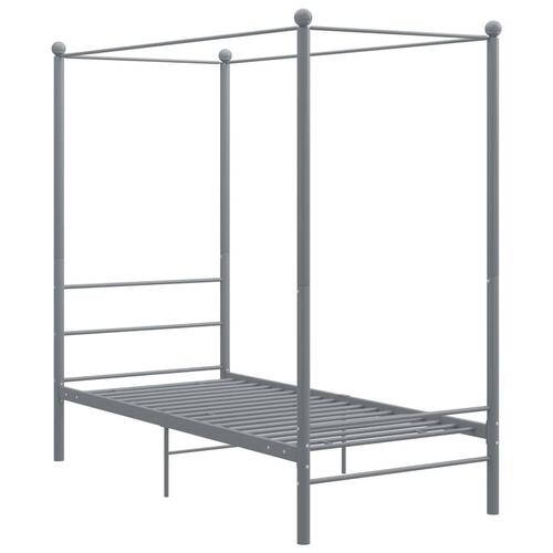 Sengestel til himmelseng 90x200 cm metal grå
