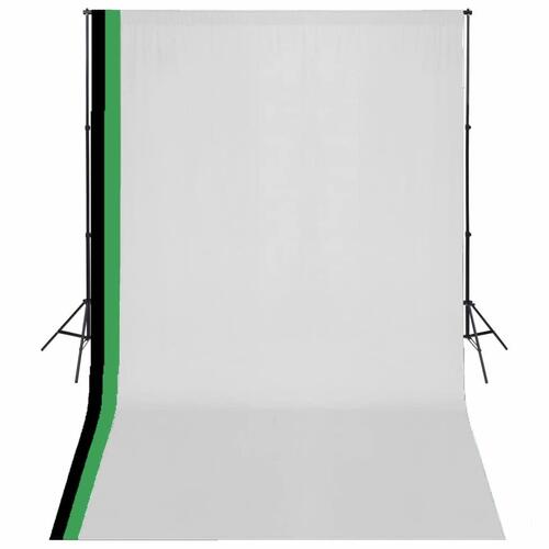 Studieudstyr 3 fotobaggrunde i bomuld justerbart stel 3 x 5 m