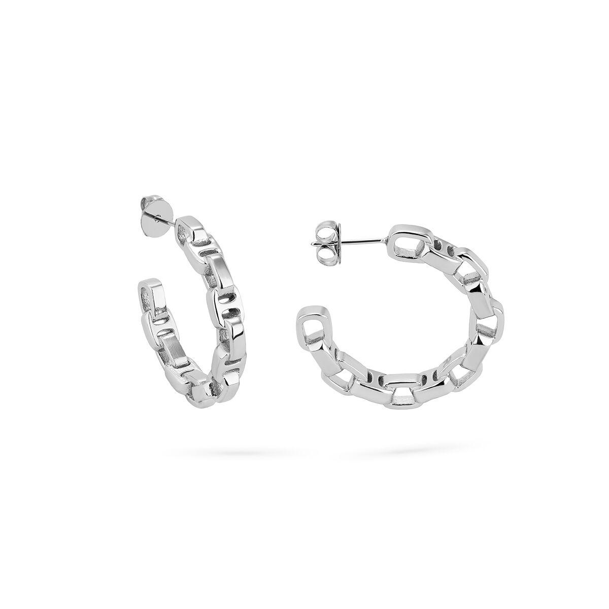 Radiant RY000368 øreringe - sølvfarvede creoler til kvinder billede