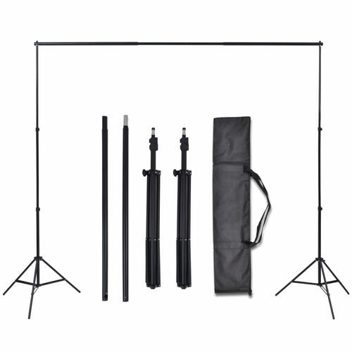 Studieudstyr 3 fotobaggrunde i bomuld justerbart stel 3 x 6 m