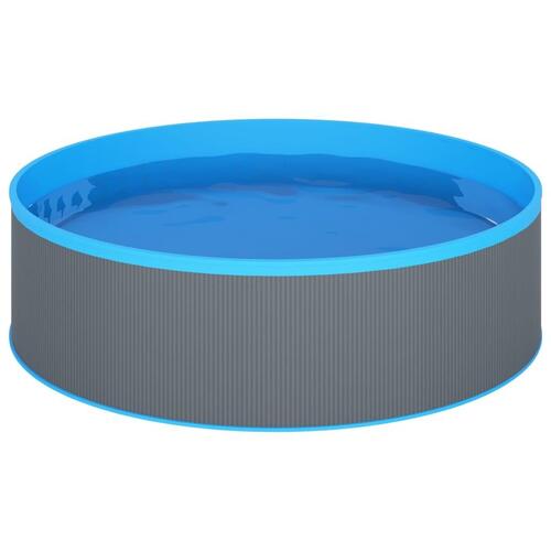 Splasher pool med hængende skimmer og pumpe 350x90 cm grå